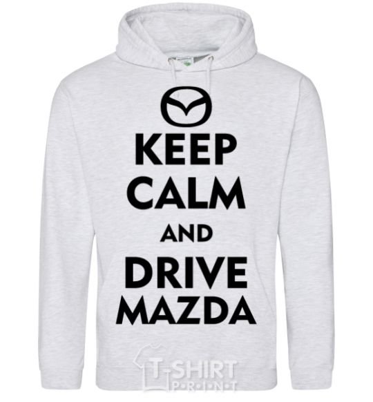 Men`s hoodie Drive Mazda sport-grey фото