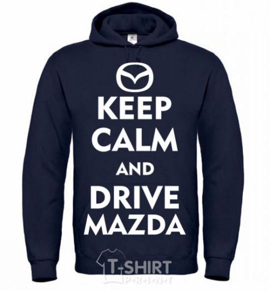 Men`s hoodie Drive Mazda navy-blue фото