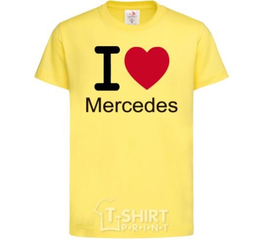 Детская футболка I Love Mercedes Лимонный фото