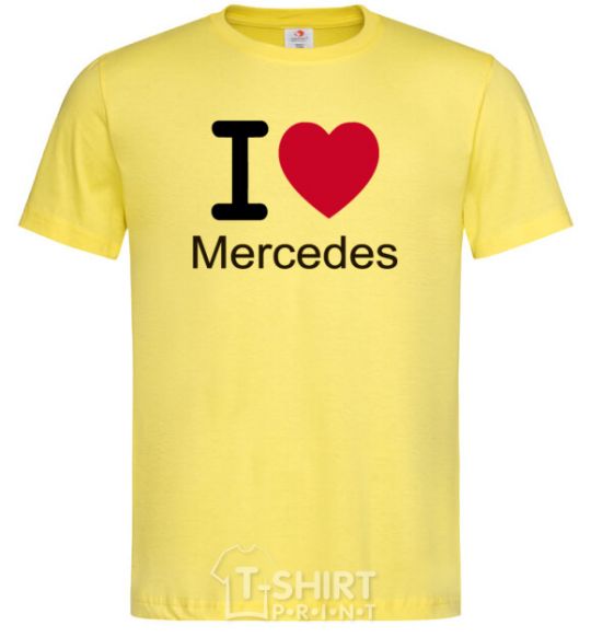 Men's T-Shirt I Love Mercedes cornsilk фото