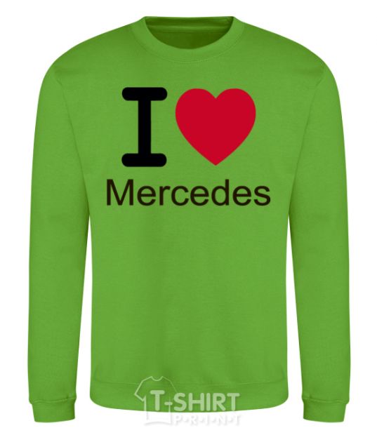 Sweatshirt I Love Mercedes orchid-green фото