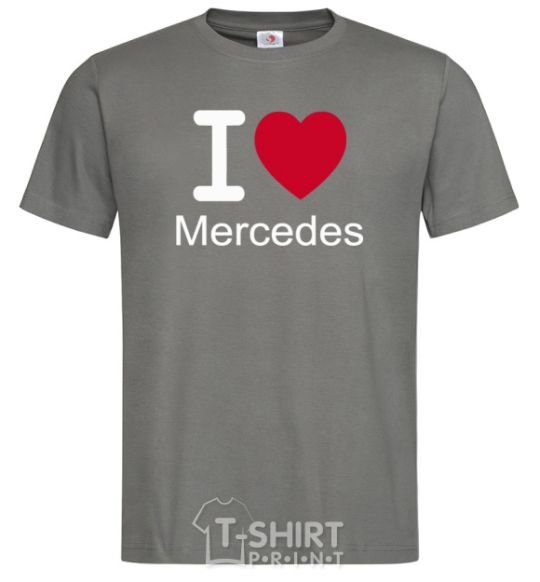 Men's T-Shirt I Love Mercedes dark-grey фото