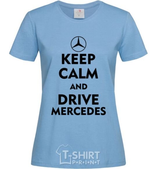 Women's T-shirt Drive Mercedes sky-blue фото