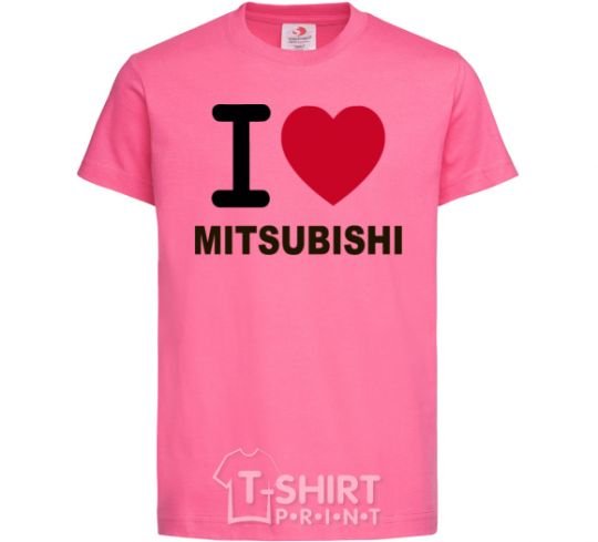 Kids T-shirt I Love Mitsubishi heliconia фото