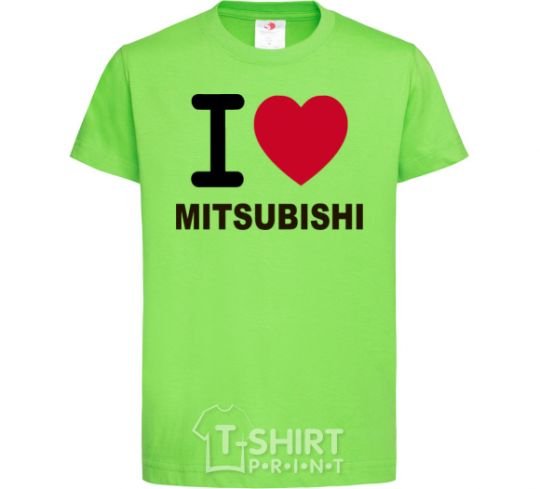 Kids T-shirt I Love Mitsubishi orchid-green фото