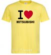 Men's T-Shirt I Love Mitsubishi cornsilk фото