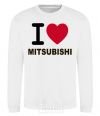 Sweatshirt I Love Mitsubishi White фото