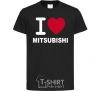 Kids T-shirt I Love Mitsubishi black фото