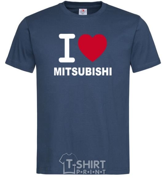 Men's T-Shirt I Love Mitsubishi navy-blue фото