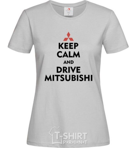 Women's T-shirt Drive Mitsubishi grey фото