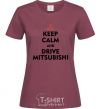 Women's T-shirt Drive Mitsubishi burgundy фото