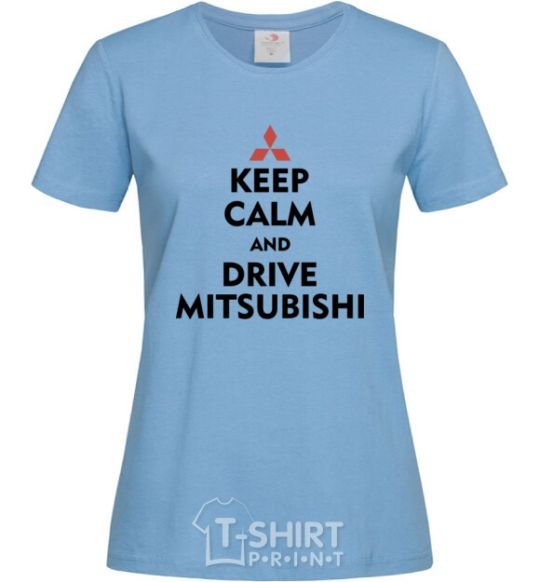 Women's T-shirt Drive Mitsubishi sky-blue фото