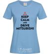 Women's T-shirt Drive Mitsubishi sky-blue фото