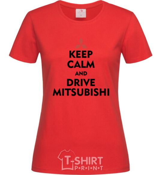 Women's T-shirt Drive Mitsubishi red фото