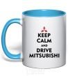 Чашка с цветной ручкой Drive Mitsubishi Голубой фото