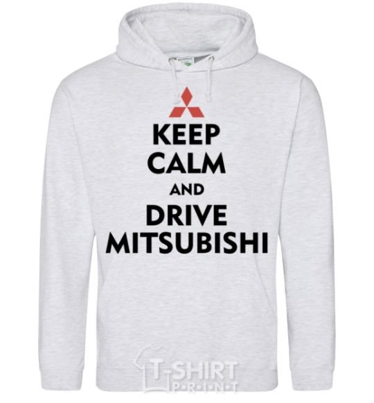 Мужская толстовка (худи) Drive Mitsubishi Серый меланж фото