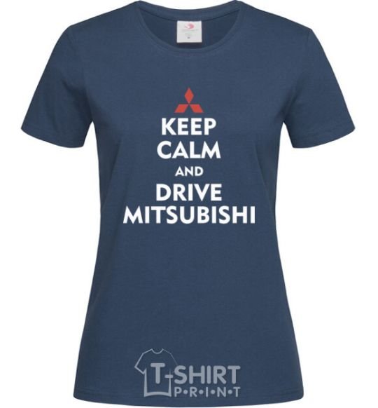 Women's T-shirt Drive Mitsubishi navy-blue фото