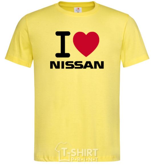 Men's T-Shirt I Love Nissan cornsilk фото