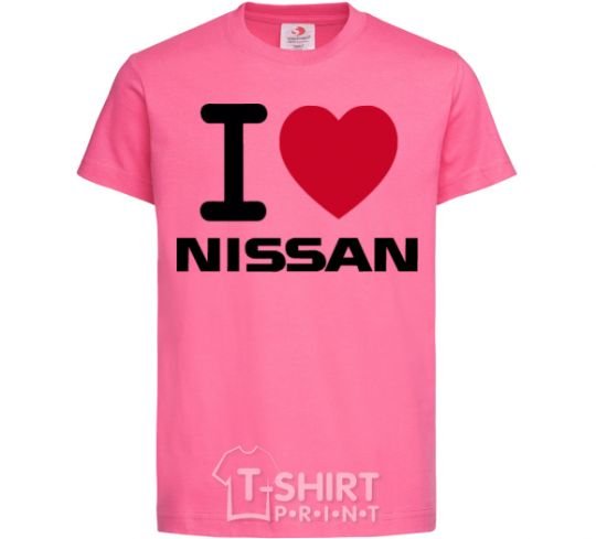 Kids T-shirt I Love Nissan heliconia фото