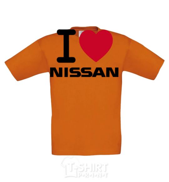 Kids T-shirt I Love Nissan cornsilk фото