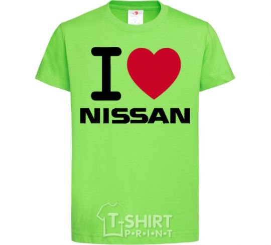 Kids T-shirt I Love Nissan orchid-green фото