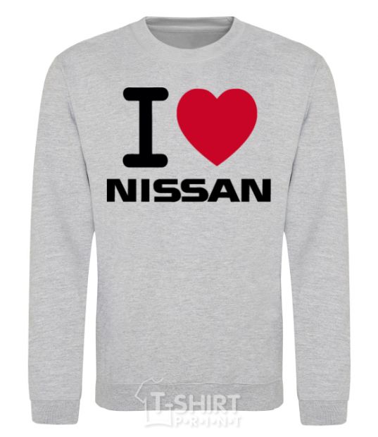 Sweatshirt I Love Nissan sport-grey фото