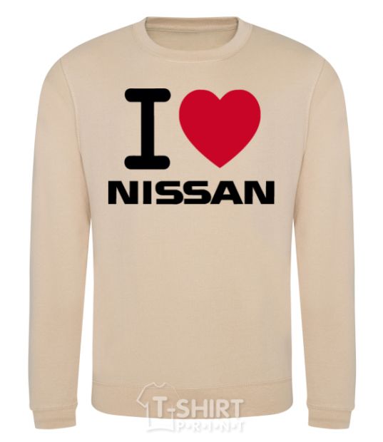 Sweatshirt I Love Nissan sand фото