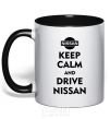 Mug with a colored handle Drive Nissan black фото