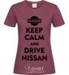 Women's T-shirt Drive Nissan burgundy фото