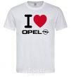 Мужская футболка I Love Opel Белый фото