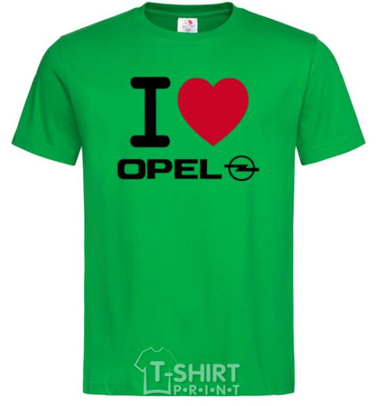 Men's T-Shirt I Love Opel kelly-green фото
