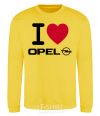 Sweatshirt I Love Opel yellow фото