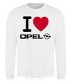 Sweatshirt I Love Opel White фото