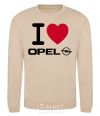 Sweatshirt I Love Opel sand фото