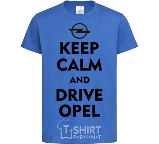 Детская футболка Drive Opel Ярко-синий фото