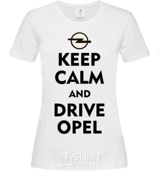 Women's T-shirt Drive Opel White фото