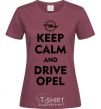 Women's T-shirt Drive Opel burgundy фото