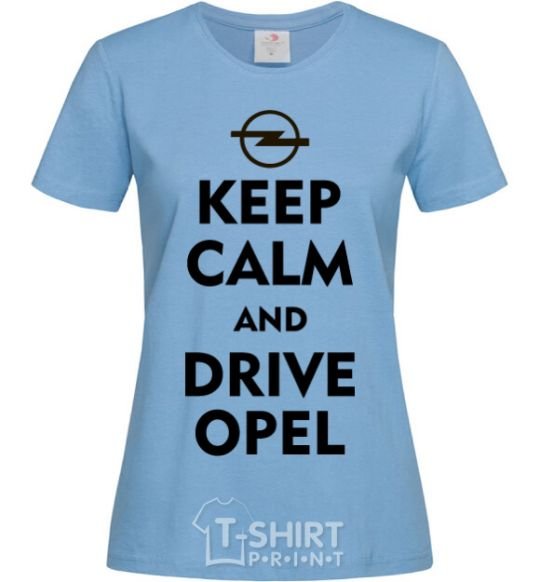 Women's T-shirt Drive Opel sky-blue фото