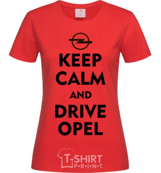 Women's T-shirt Drive Opel red фото