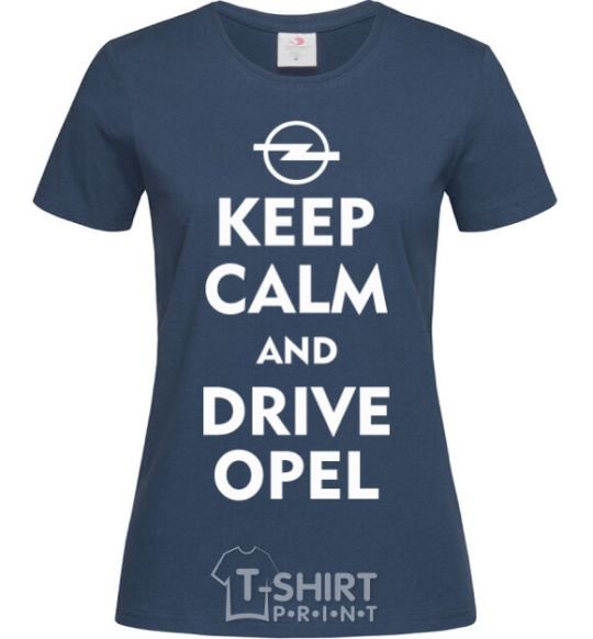 Women's T-shirt Drive Opel navy-blue фото
