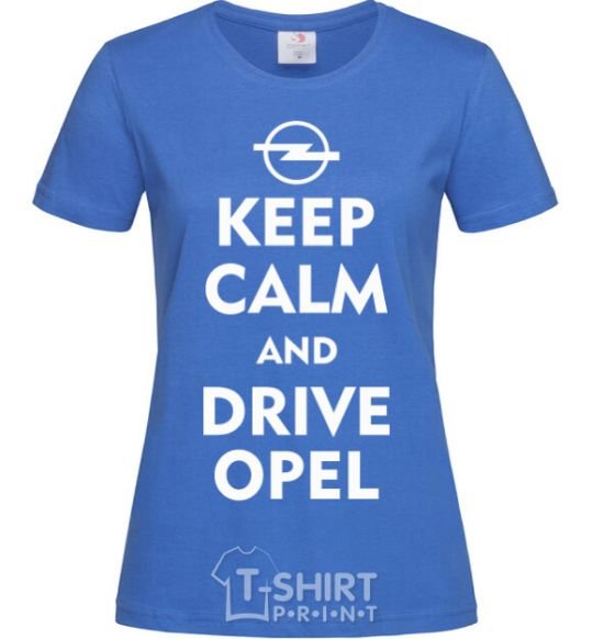 Women's T-shirt Drive Opel royal-blue фото