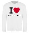 Sweatshirt I Love Peugeot White фото