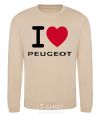 Sweatshirt I Love Peugeot sand фото