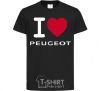 Детская футболка I Love Peugeot Черный фото