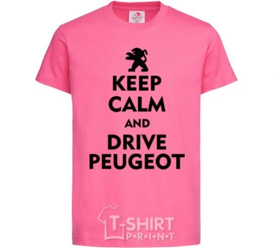 Детская футболка Drive Peugeot Ярко-розовый фото