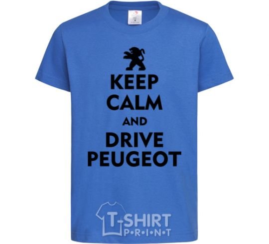 Детская футболка Drive Peugeot Ярко-синий фото