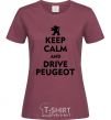 Женская футболка Drive Peugeot Бордовый фото