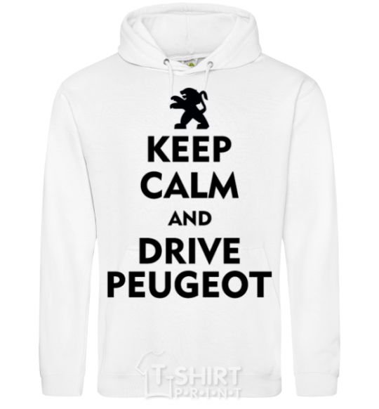 Мужская толстовка (худи) Drive Peugeot Белый фото