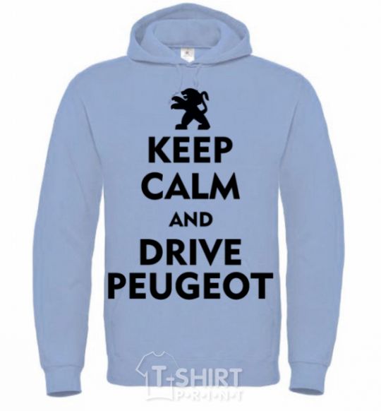 Men`s hoodie Drive Peugeot sky-blue фото