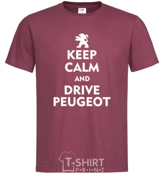 Men's T-Shirt Drive Peugeot burgundy фото